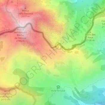 Pra Giordan topographic map, elevation, terrain
