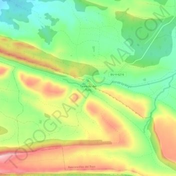 Talamillo del Tozo topographic map, elevation, terrain