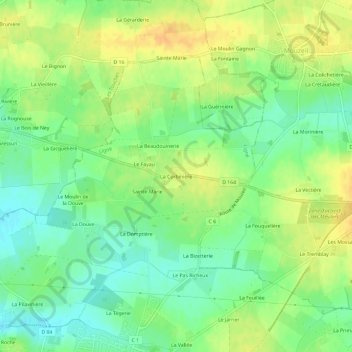 La Corbinière topographic map, elevation, terrain