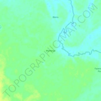 Manteiga topographic map, elevation, terrain
