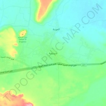Mandisha topographic map, elevation, terrain