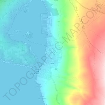 Punat topographic map, elevation, terrain