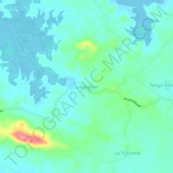 Nalayahan topographic map, elevation, terrain