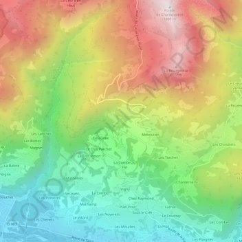 Challonge topographic map, elevation, terrain