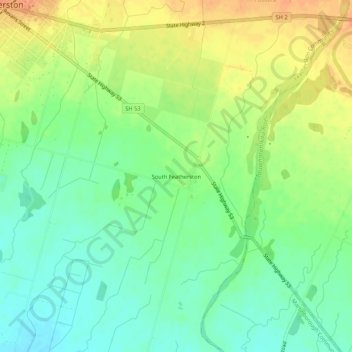 South Featherston topographic map, elevation, terrain
