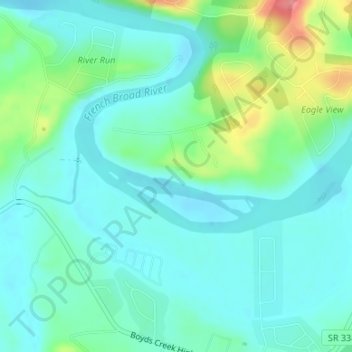 Hanging Rock topographic map, elevation, terrain