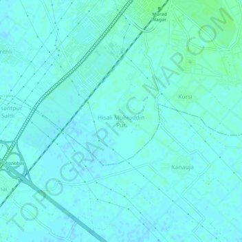 Hisali Muhiuddin Pur topographic map, elevation, terrain