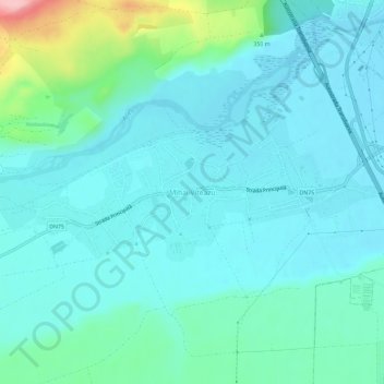 Mihai Viteazu topographic map, elevation, terrain