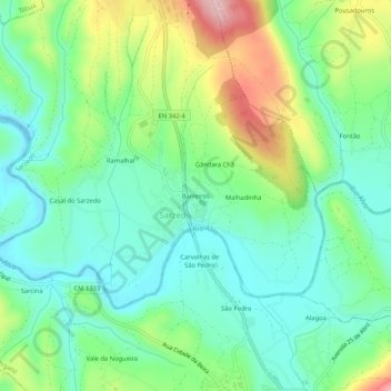 Barreiros topographic map, elevation, terrain