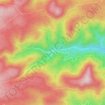 Sunset topographic map, elevation, terrain