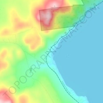Port Douglass topographic map, elevation, terrain