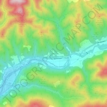 Rama topographic map, elevation, terrain