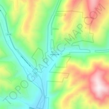 Gibbonsville topographic map, elevation, terrain