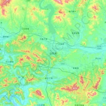 Qianxi topographic map, elevation, terrain