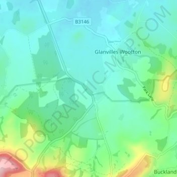 Middlemarsh topographic map, elevation, terrain