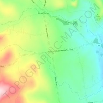 Moriah topographic map, elevation, terrain