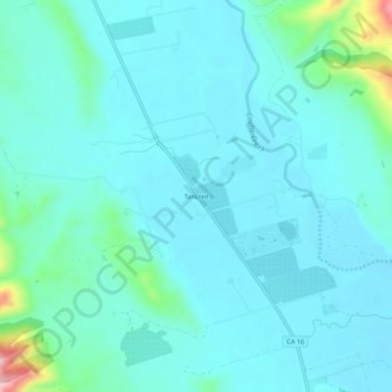Tancred topographic map, elevation, terrain