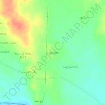Nagampet topographic map, elevation, terrain