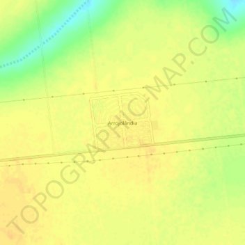 Arrojolândia topographic map, elevation, terrain