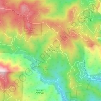 Seven Hills topographic map, elevation, terrain