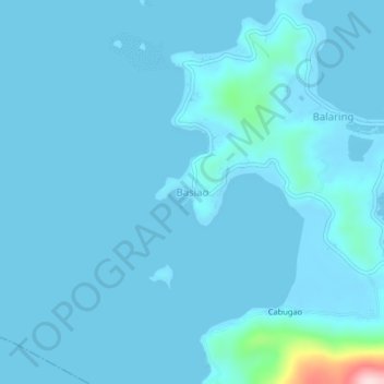 Basiao topographic map, elevation, terrain