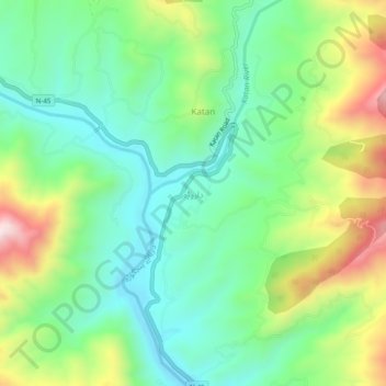 Darora topographic map, elevation, terrain