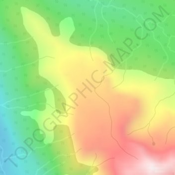 Rainbow Range topographic map, elevation, terrain