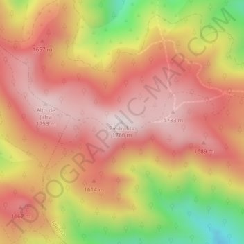 Piedrafita topographic map, elevation, terrain