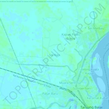 Sei Raja topographic map, elevation, terrain