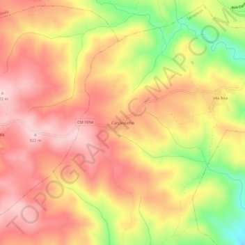 Carçãozinho topographic map, elevation, terrain