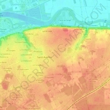 Bel-Air topographic map, elevation, terrain