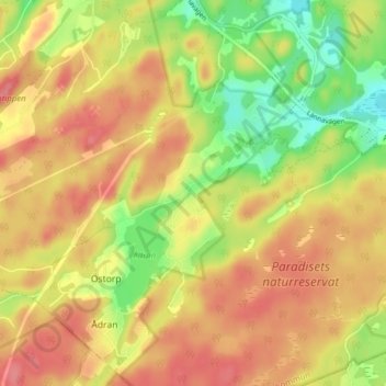 Bruket topographic map, elevation, terrain