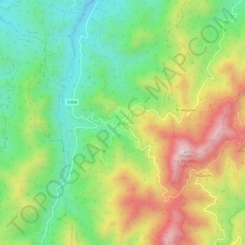 Gourri topographic map, elevation, terrain