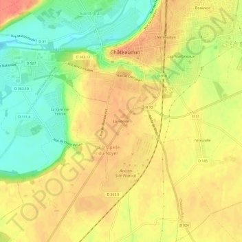 La Floride topographic map, elevation, terrain