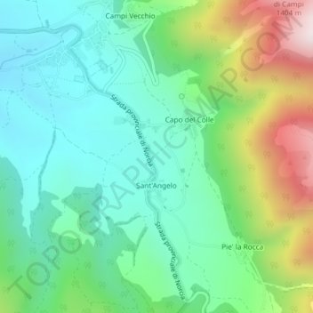 Ancarano topographic map, elevation, terrain