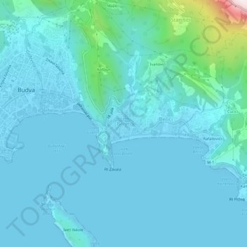 Boreti topographic map, elevation, terrain