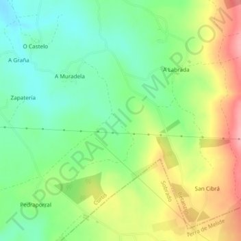 Monte do Picoto topographic map, elevation, terrain