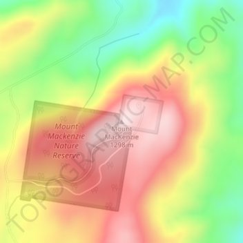 Mount MacKenzie topographic map, elevation, terrain