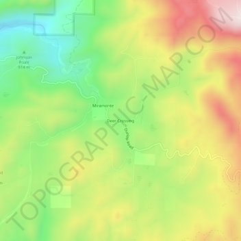 Deer Crossing topographic map, elevation, terrain