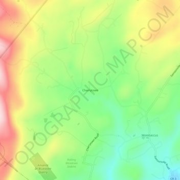 Cherrytown topographic map, elevation, terrain