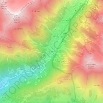 En Giboï topographic map, elevation, terrain