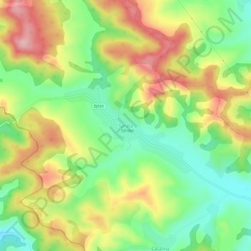 Sărata topographic map, elevation, terrain