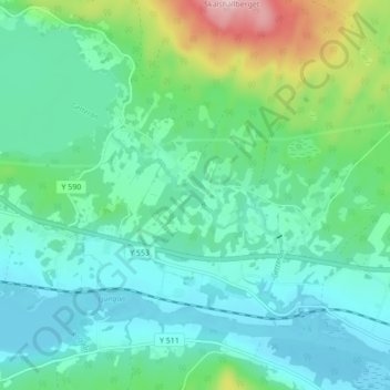 Rombäck topographic map, elevation, terrain