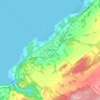 Trois-Pistoles topographic map, elevation, terrain