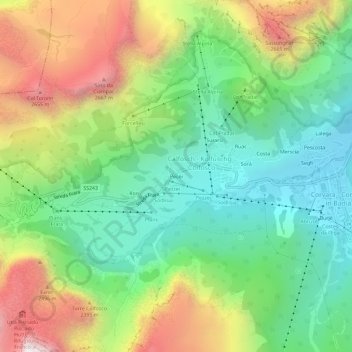 Pecëi topographic map, elevation, terrain