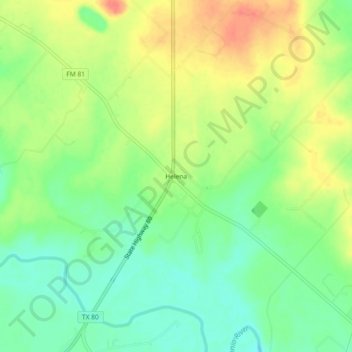 Helena topographic map, elevation, terrain