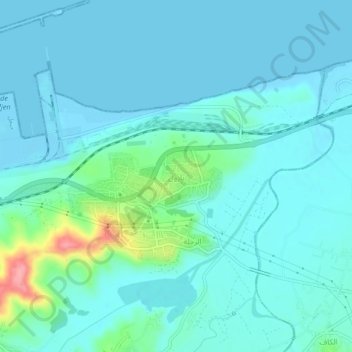 Bazoul topographic map, elevation, terrain