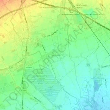 Novoledo topographic map, elevation, terrain