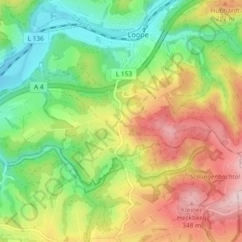 Hintersteimel topographic map, elevation, terrain