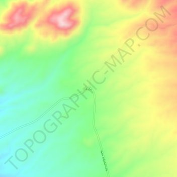 Takyeh topographic map, elevation, terrain